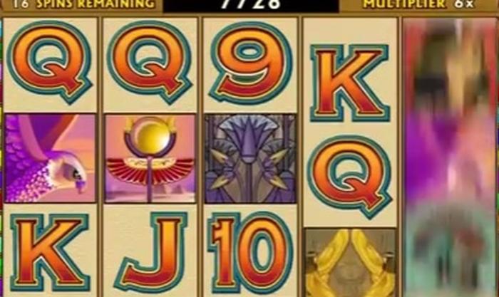 Mega Moolah Isis versjon spilleautomat med jackpot
